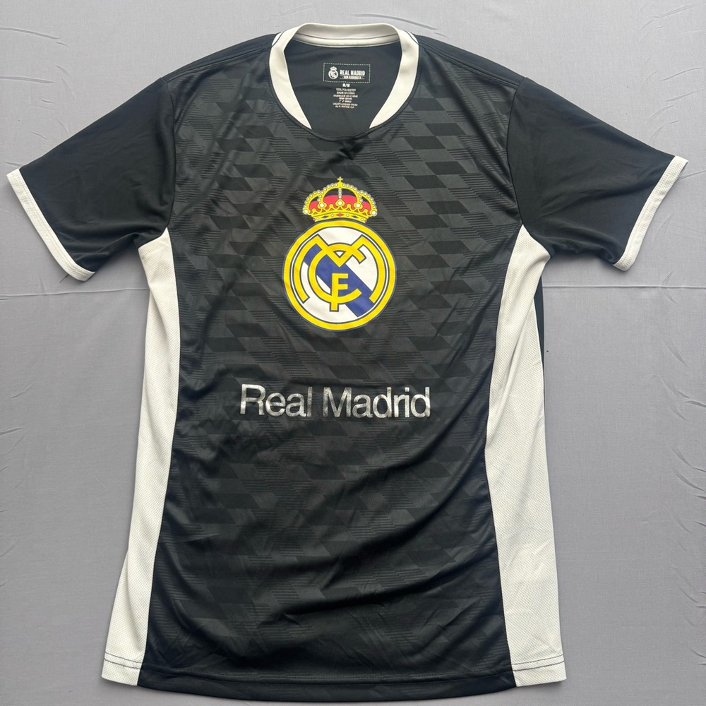 Real Madrid Crisitano Ronaldo #7 Soccer Jersey Black White Size M